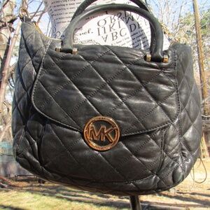 Michael Kors Black Quilted Crossbody Bag